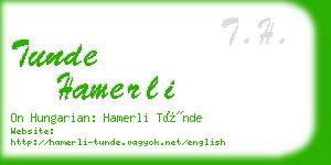 tunde hamerli business card